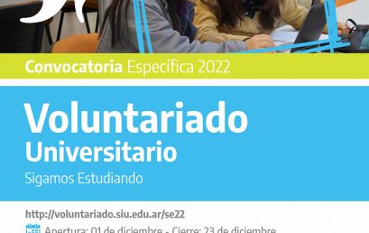 Convocatoria Específica 2022 del Programa de Voluntariado Universitario “Sigamos estudiando”