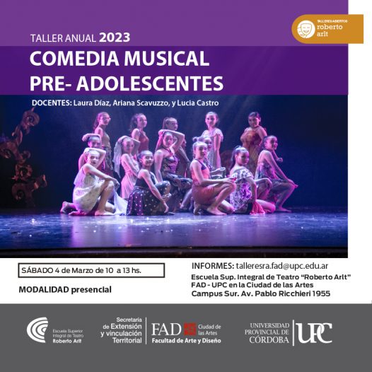 TALLER DE COMEDIA MUSICAL PREADOLESCENTES