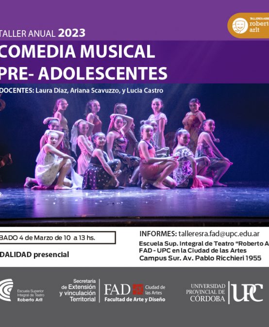 TALLER DE COMEDIA MUSICAL PREADOLESCENTES