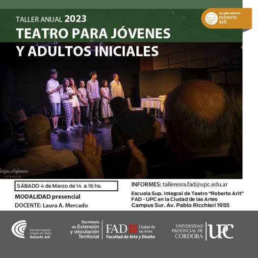 TALLER DE TEATRO PARA JÓVENES Y ADULTOS INICIALES