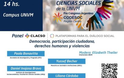 Paneles de CLACSO en el Segundo Congreso Latinoamericano de Ciencias Sociales de la UNVM y Pre Congreso Argentino CODESOC