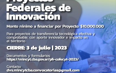 Proyectos Federales de Innovación – Convocatoria 2023