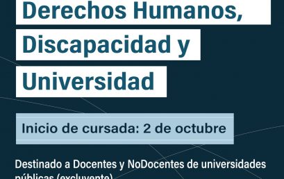 Seminario de Posgrado “Derechos Humanos, Discapacidad y Universidad”