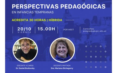 Curso de posgrado. Perspectivas pedagógicas en Infancias Tempranas – Inicia 20/10/23